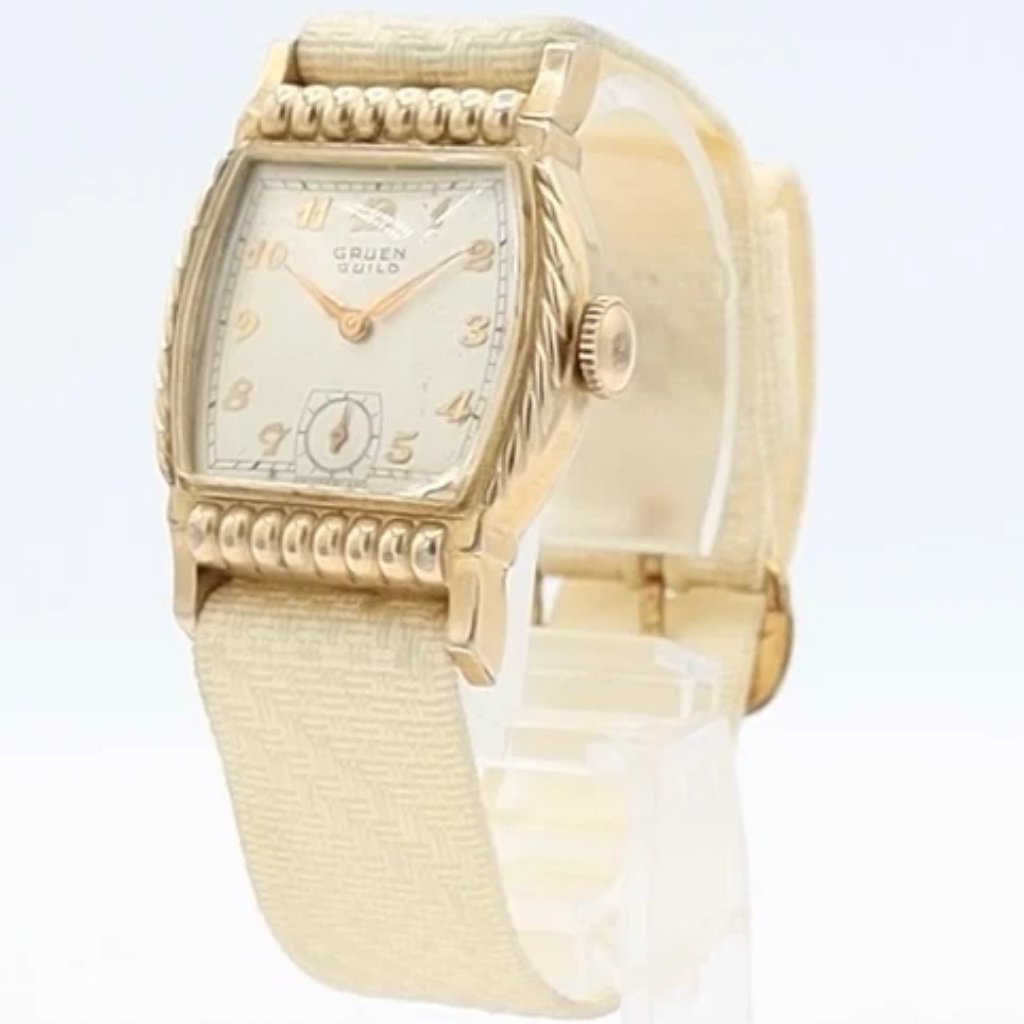 Vintage Gruen 416720 Braided Guild Mens Mechanical Wristwatch 416 Swiss